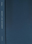 Cover of Society and Sentiment
