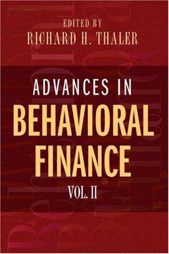 Cover of Advances in Behavioral Finance, Volume II (The Roundtable Series in Behavioral Economics)