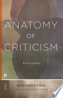 Cover of Anatomy of Criticism