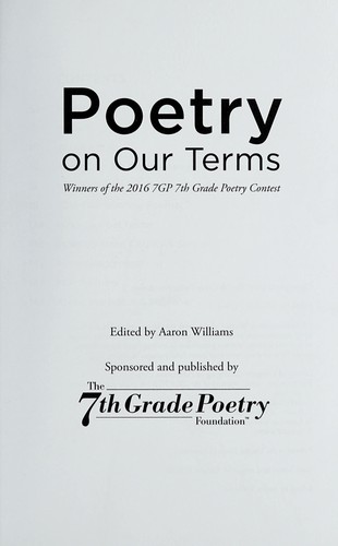 Cover of Poetry on our terms