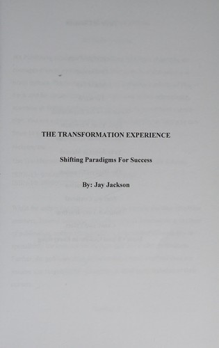 Cover of The Transformation Experience