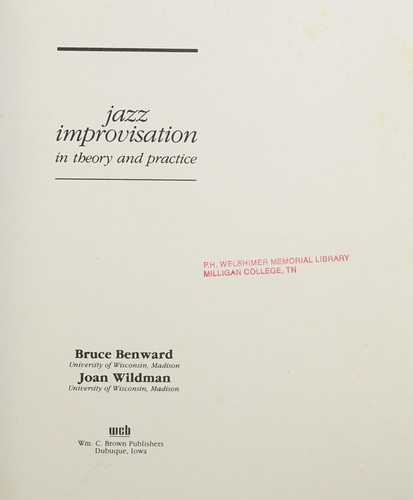 Cover of Jazz improvisation