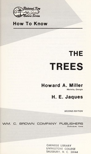 Cover of How to know the trees