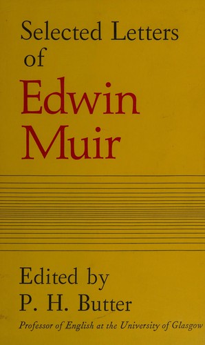 Cover of Selected letters of Edwin Muir
