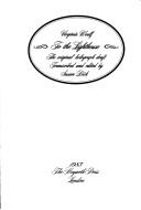 Cover of To The Lighthouse: The Original Holograph Draft