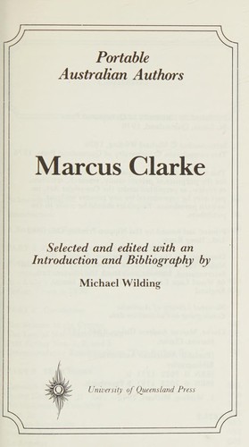 Cover of Marcus Clarke (Portable Australian authors)