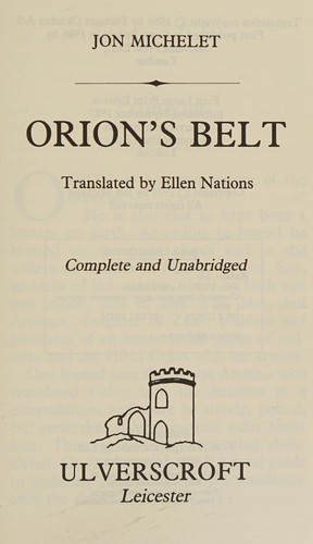 Cover of Orion's Belt