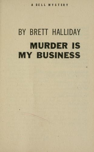 Cover of Murder is my business