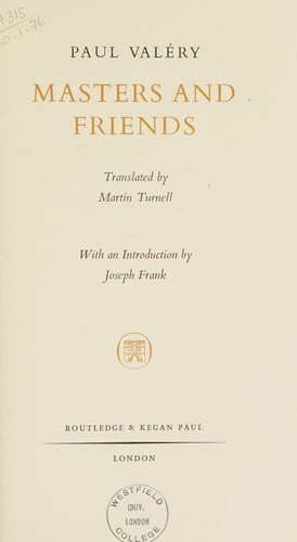 Cover of Masters and Friends