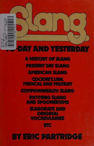 Cover of Slang to-day and yesterday
