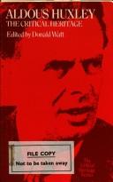 Cover of Aldous Huxley, the critical heritage
