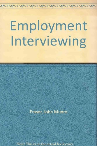Cover of Employment interviewing