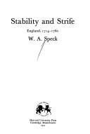 Cover of Stability and strife