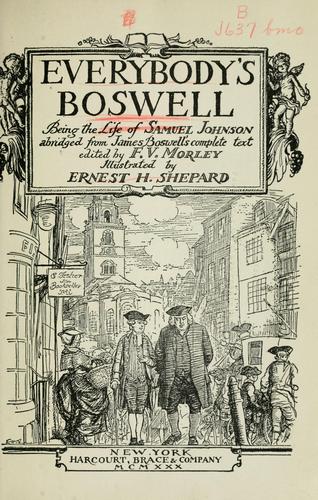 Cover of Everybody's Boswell: Being the Life of Samuel Johnson