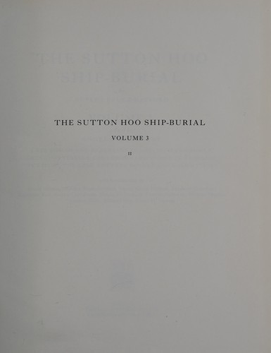 Cover of The Sutton Hoo ship-burial
