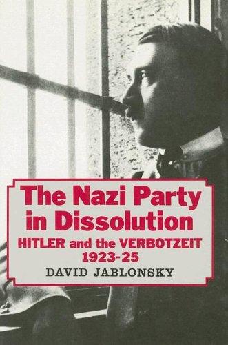 Cover of The Nazi Party in dissolution