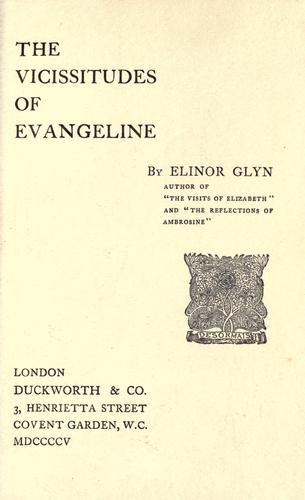 Cover of The vicissitudes of Evangeline