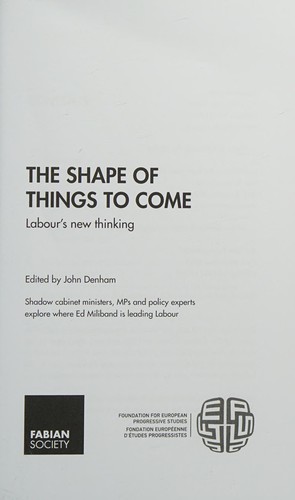 Cover of The shape of things to come