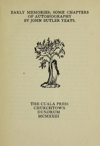 Cover of Early memories