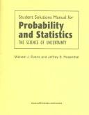 Cover of Probability and Statistics Solutions Manual