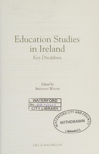Cover of Education studies in Ireland