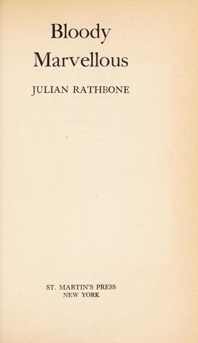 Cover of Bloody marvellous