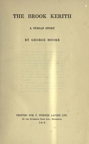 Cover of The brook Kerith