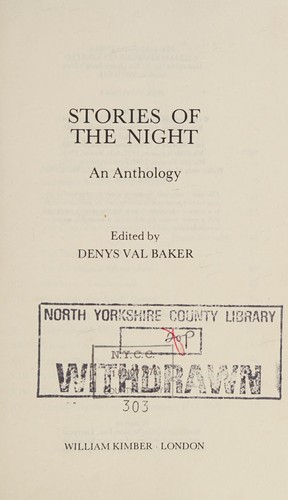 Cover of Stories of the night