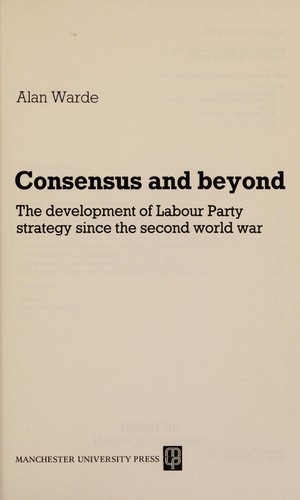 Cover of Consensus and beyond