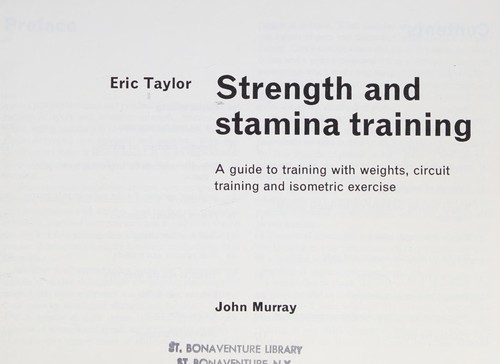 Cover of Strength and stamina training