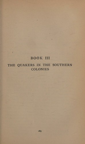 Cover of The Quakers in the American colonies