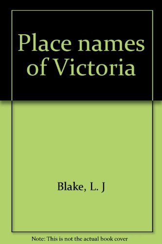 Cover of Place names of Victoria