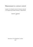 Cover of Measurement in contract control