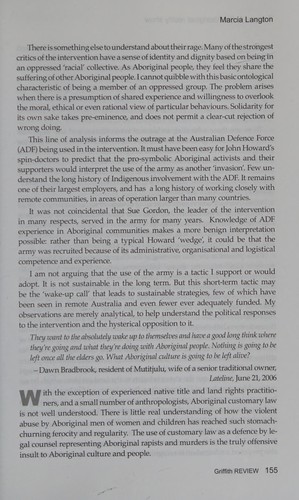 Cover of Griffith review