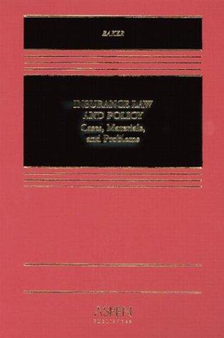 Cover of Insurance law and policy