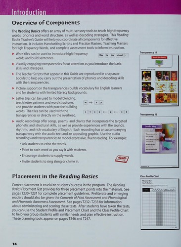 Cover of Reading Basics Teachers Guide (C. 2002)