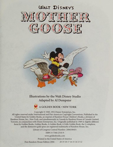 Cover of Walt Disney's Mother Goose