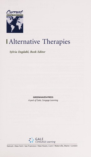 Cover of Alternative therapies