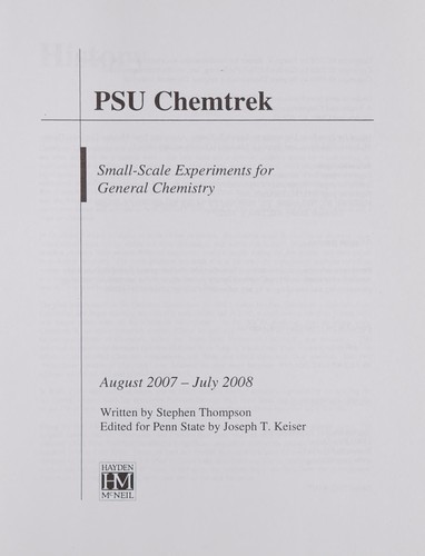 Cover of PSU Chemtrek
