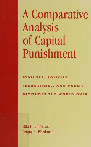 Cover of A comparative analysis of capital punishment