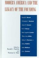 Cover of Modern America and the legacy of the founding