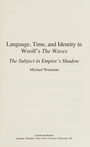 Cover of Language, time, and identity in Woolf's The waves