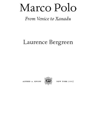 Cover of Marco Polo: From Venice to Xanadu