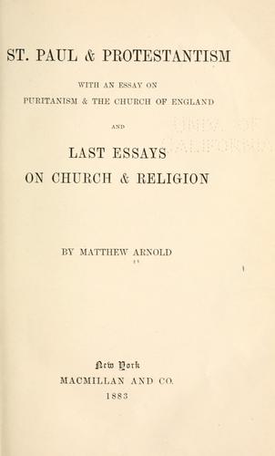 Cover of St. Paul and Protestantism