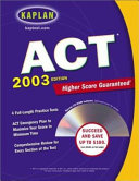 Cover of Kaplan ACT 2003