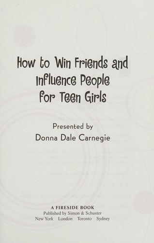 Cover of How to win friends and influence people for teen girls