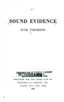 Cover of Sound evidence