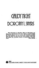 Cover of Gaudy Night