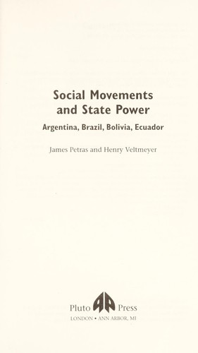 Cover of SOCIAL MOVEMENTS AND STATE POWER
