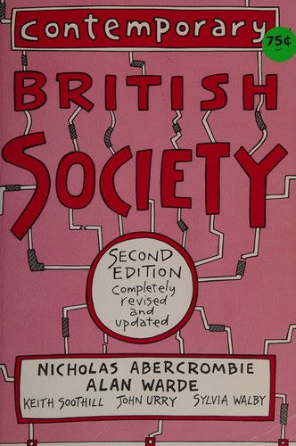 Cover of Contemporary British society